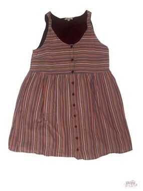 Authentic Madewell Scoopneck Tank Dress in Rainbow Stripe